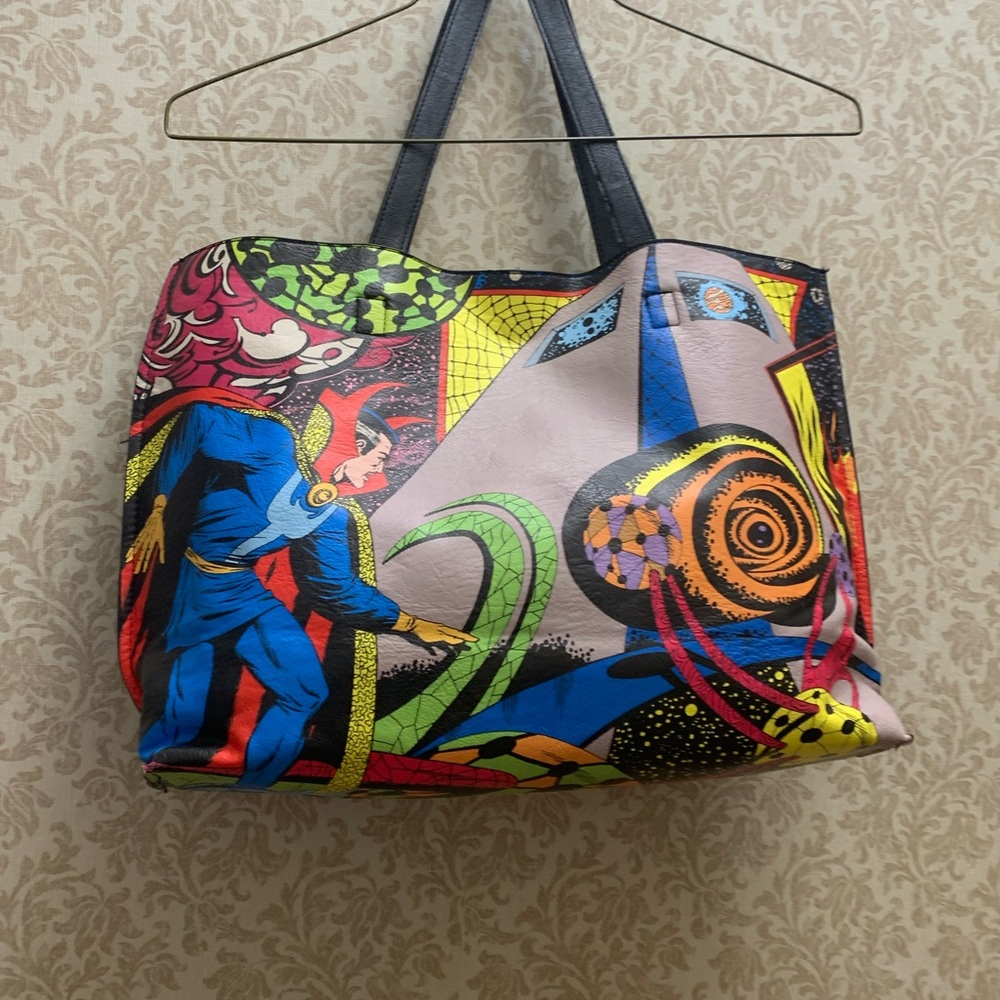 Loungefly Marvel Avengers’ Dr Strange Comic Art Tote and pouch combo